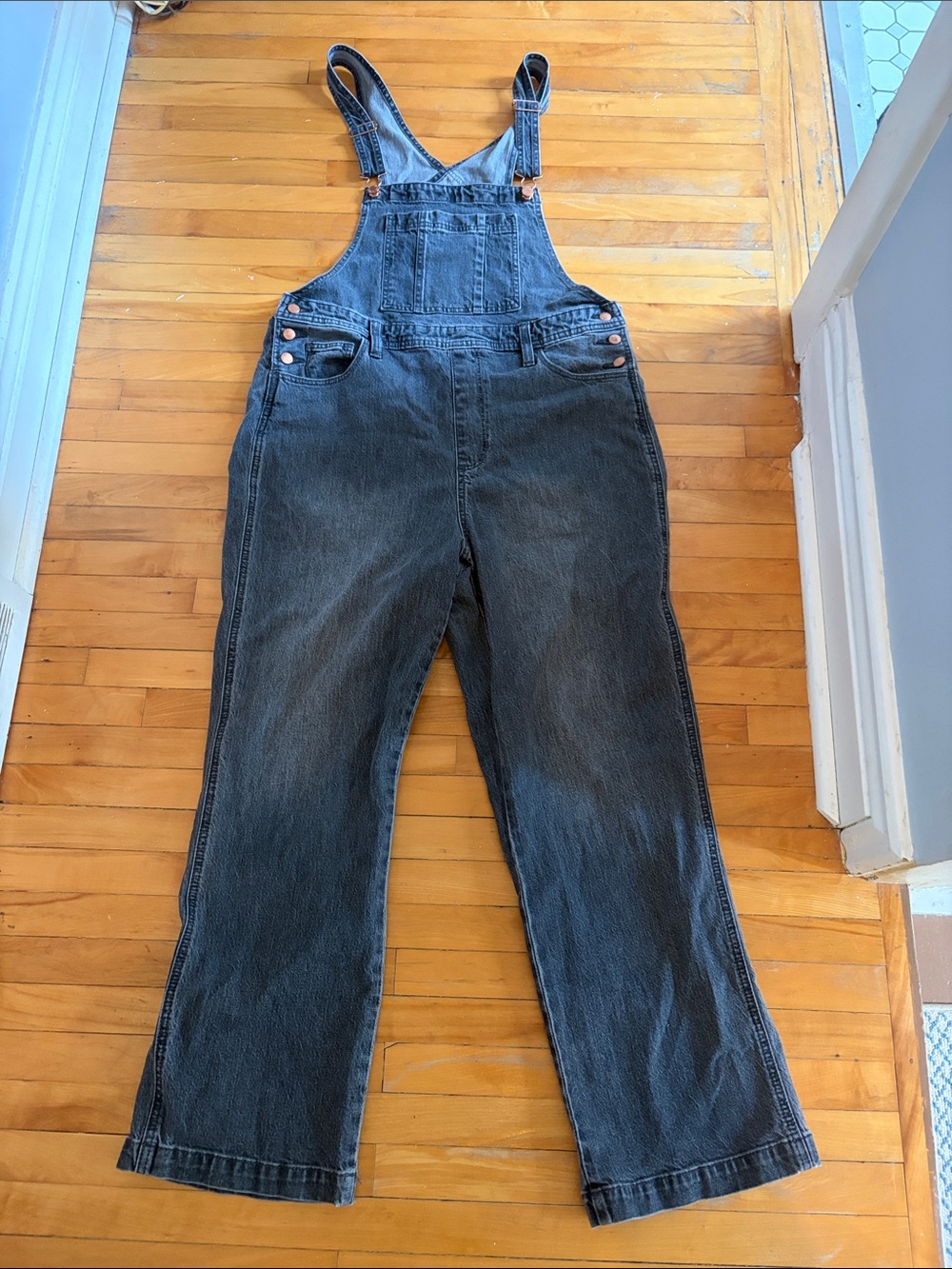 Black Denim Overalls - Classic Workwear Style